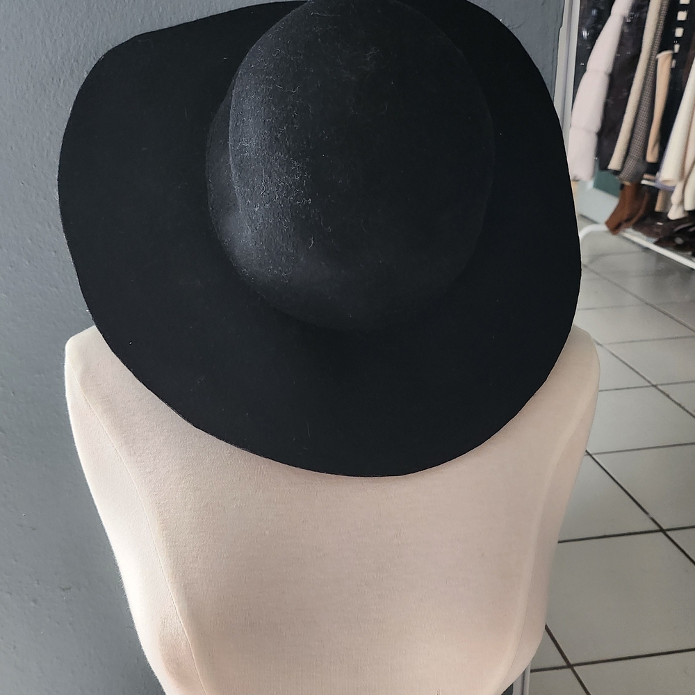 H&M Black Wide-Brim Felt Women's Hat